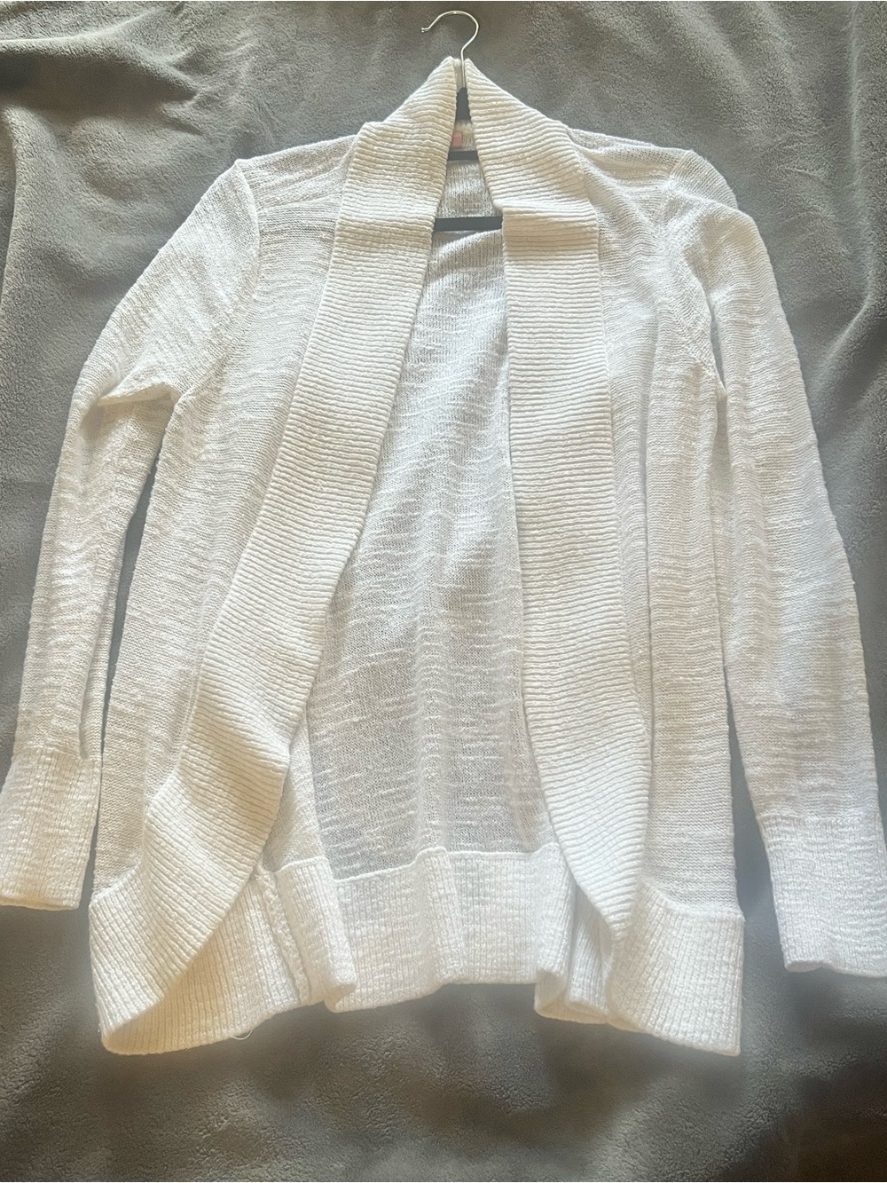 Lilly Pulitzer Amalie Lightweight White Open-Front Women's Cardigan Sweater XL